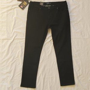 Guide London Men's Black Super Stretch Straight Denim Jeans Size 36